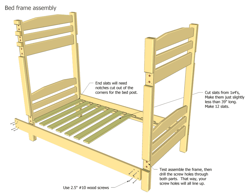 Picture Plans To Build Bunk Beds